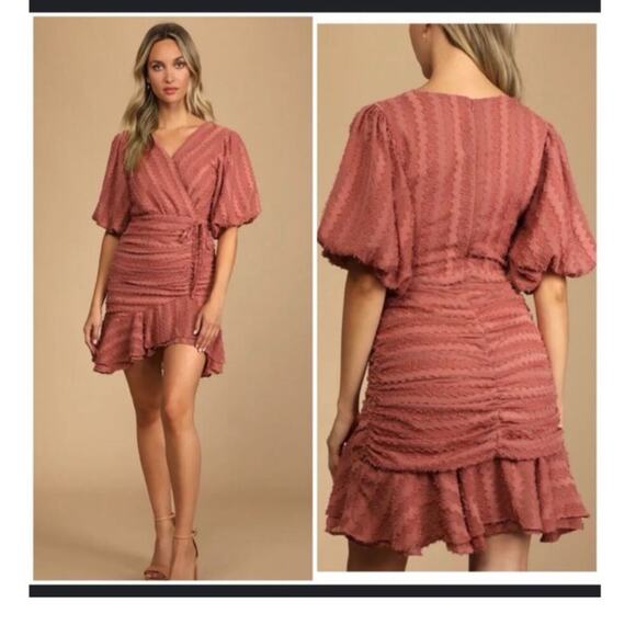 LULU's "Cherish the moment" Dress, size Medium, Rusty Rose - Picture 12 of 14